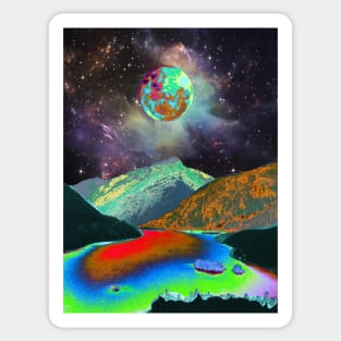 Psychedelic Landscape Sticker